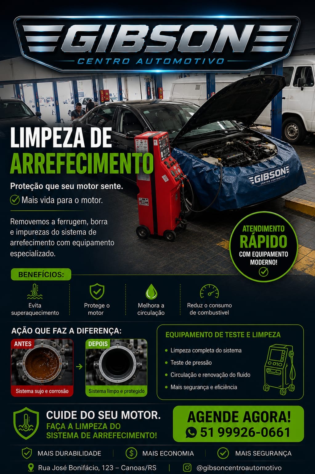 Limpeza do Sistema de Arrefecimento